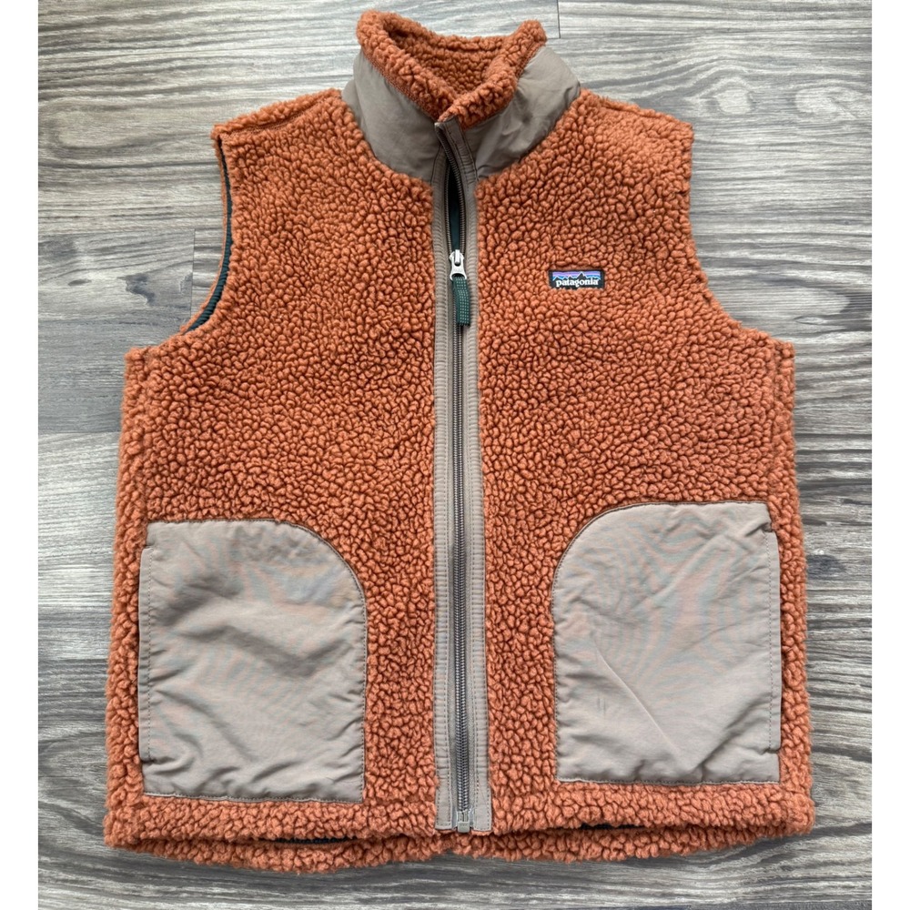 Patagonia Retro Pile Fleece Vest Mens Medium Henna Brown FA21
